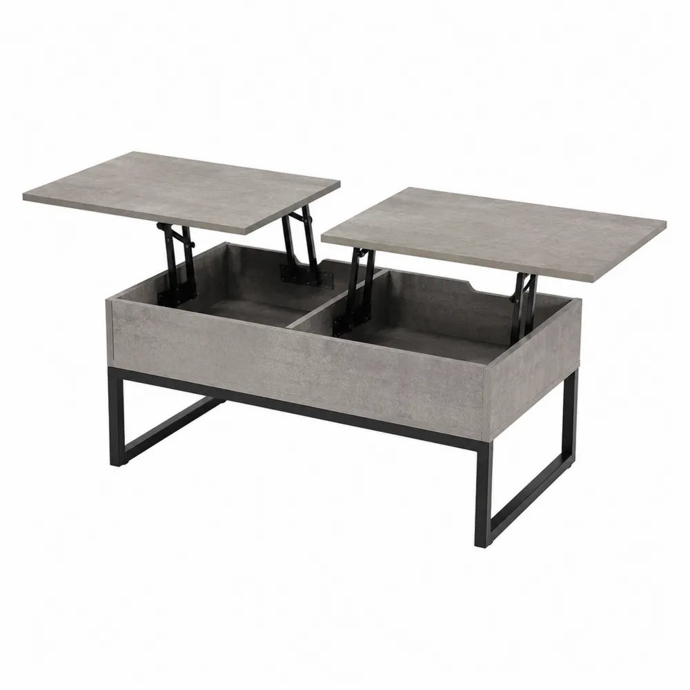Stolik kawowy z uniesionym blatem z betonu i stali 120x60x45 cm