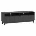 Szafka RTV z MDF szara z półkami 180x40x50 cm