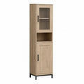 Witryna kuchenna z płyty MDF, szkło ryflowane, dąb, 180 cm