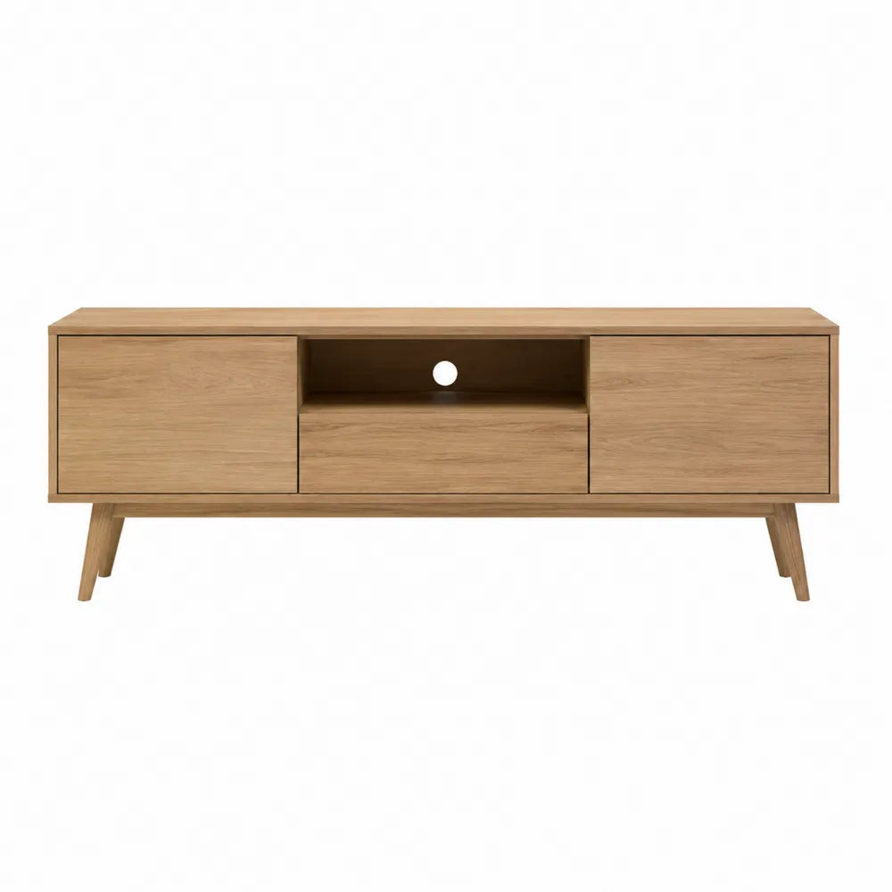 Szafka RTV drewniana z drewna dębowego 120x40x50 cm