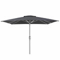 Parasol ogrodowy aluminiowy z tkaniny poliestrowej 300 cm szary