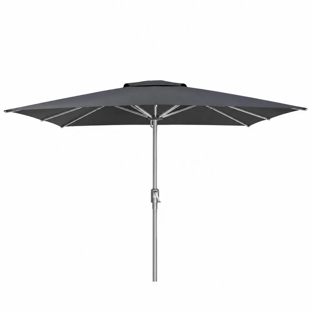 Parasol ogrodowy aluminiowy z tkaniny poliestrowej 300 cm szary