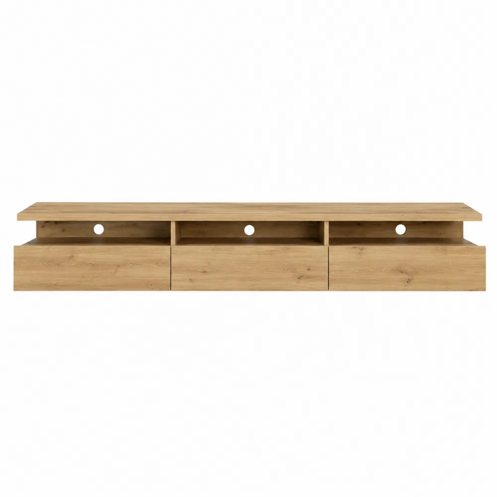 Szafka RTV z MDF z fornirem dębowym 180x40x35 cm