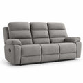 Sofa trzyosobowa z tkaniny poliestrowej szara 200cm